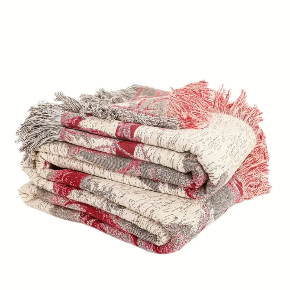 Rosewood Grace Throw Cotton Blanket