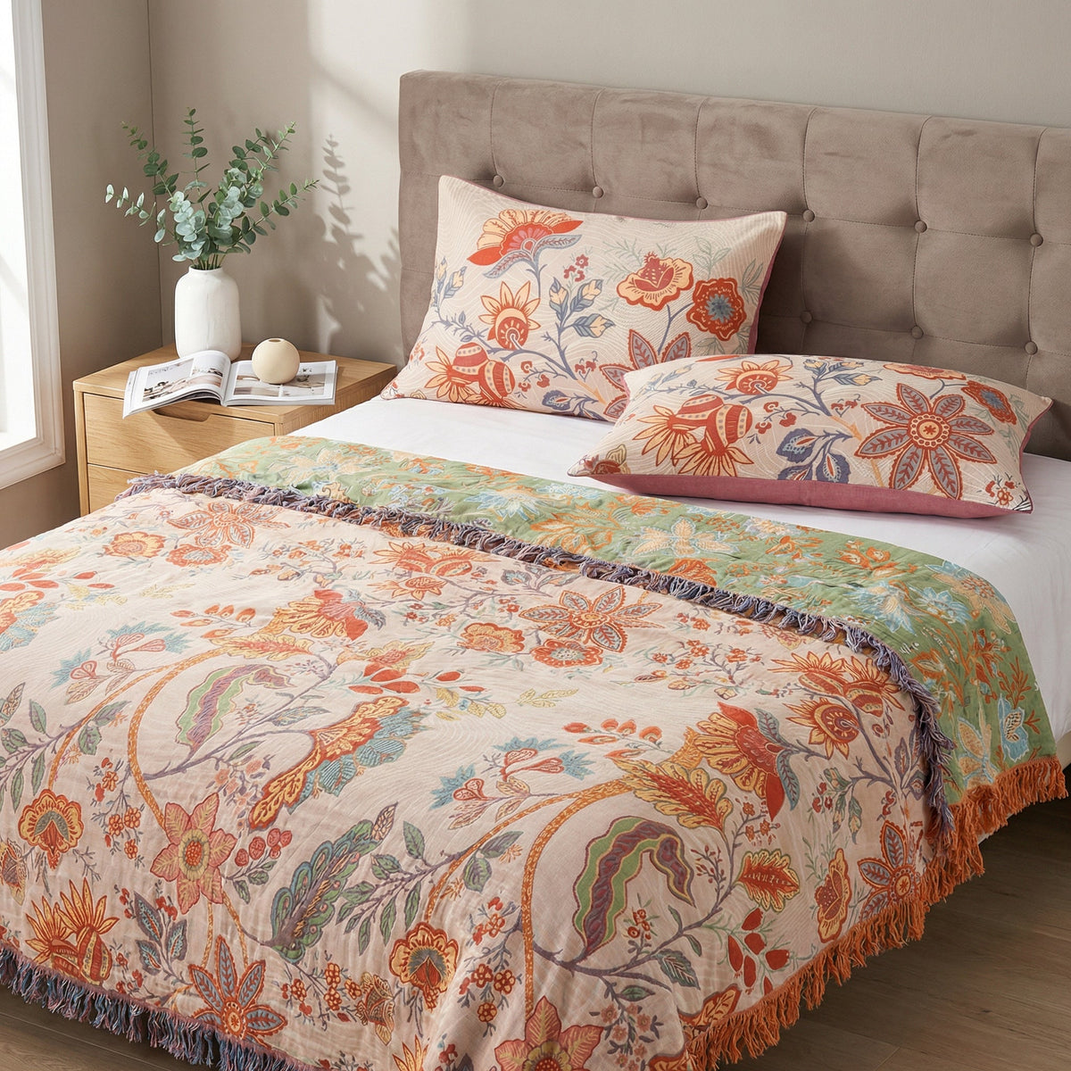 Rustic Floral Boho Pillowcases
