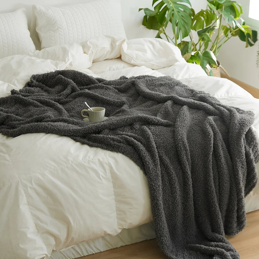 Soft Nest Minimalist Knit Throw Blanket
