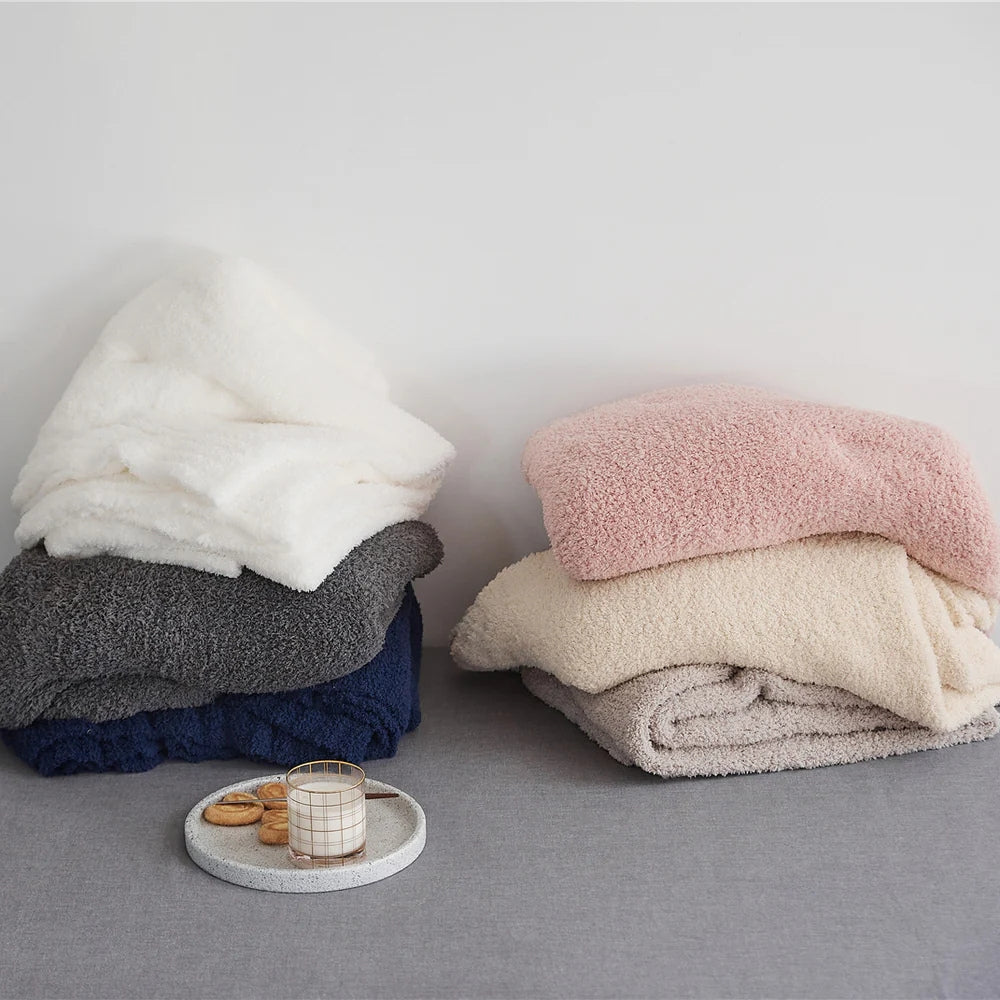Soft Nest Minimalist Knit Throw Blanket