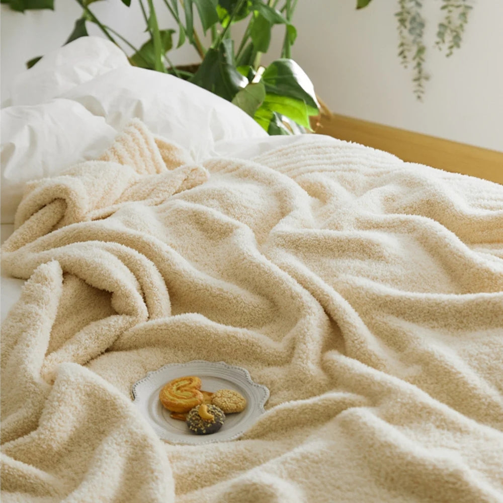 Soft Nest Minimalist Knit Throw Blanket
