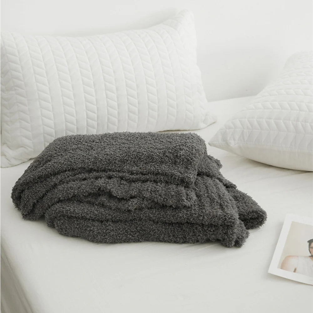 Soft Nest Minimalist Knit Throw Blanket