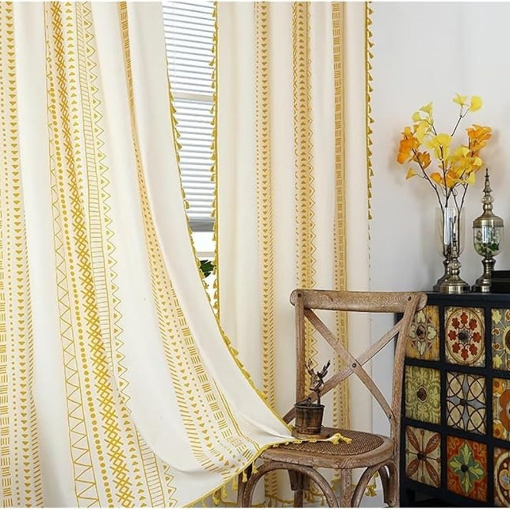 Solstice Loom Artisan Tassel Curtain