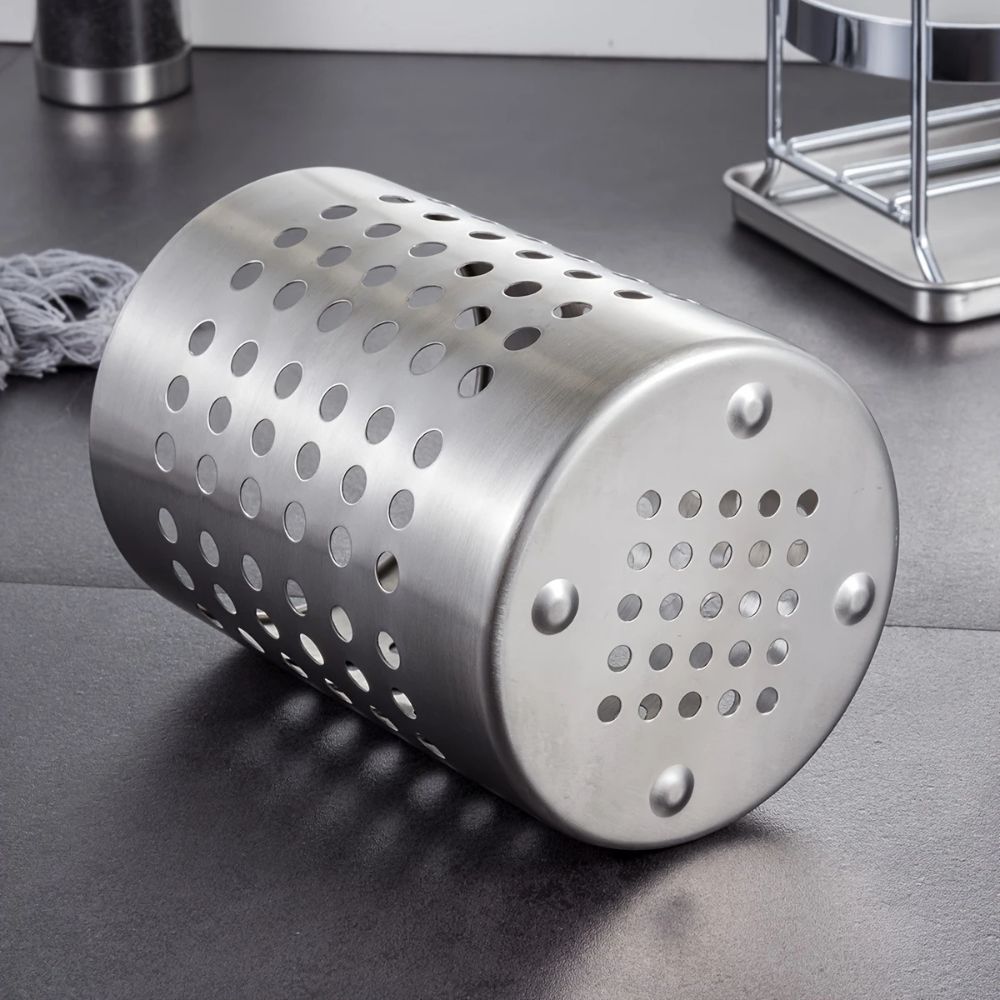 Stainless Steel Utensil Holder with Hole