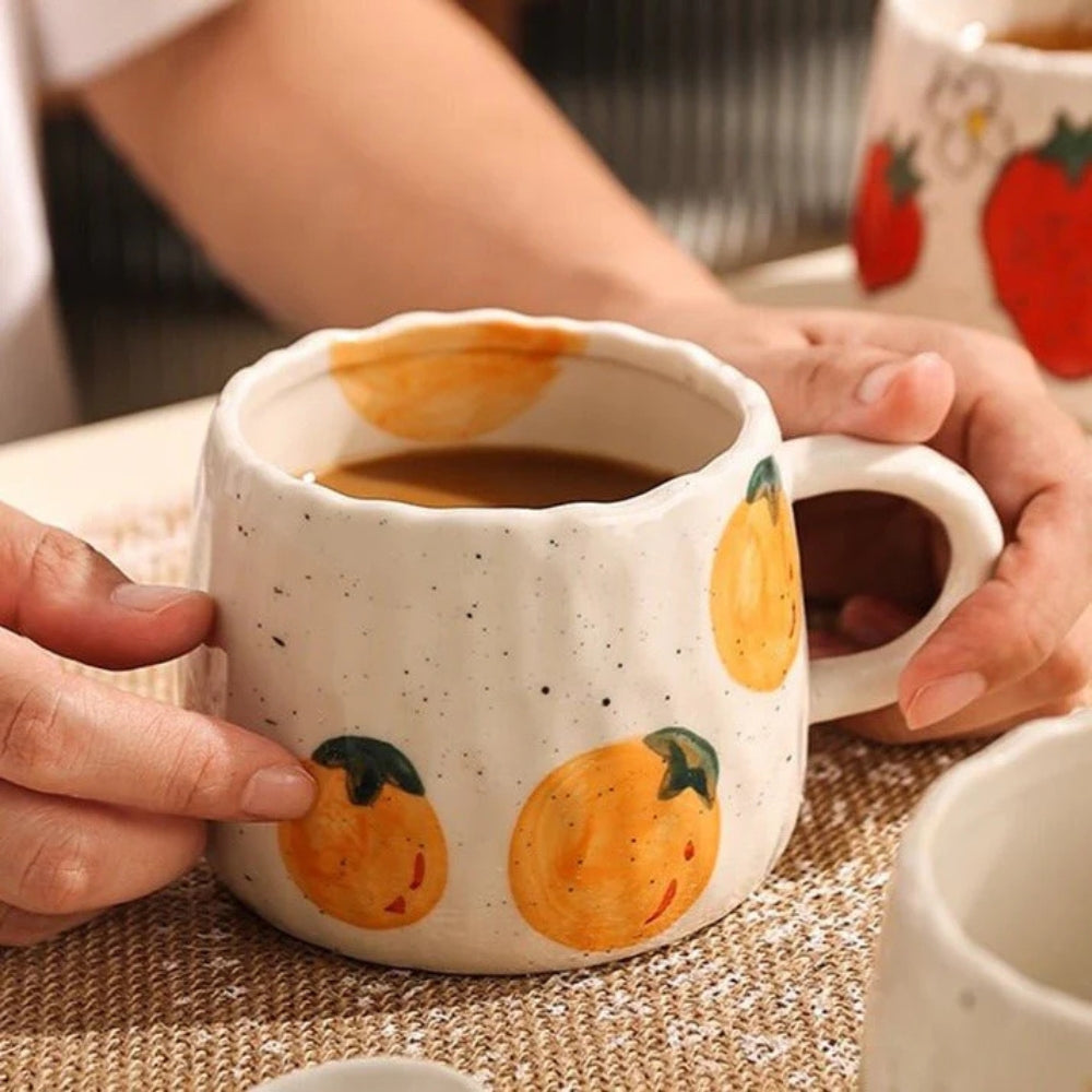 Sunny Fruit Ceramic Coffee Mug Collection