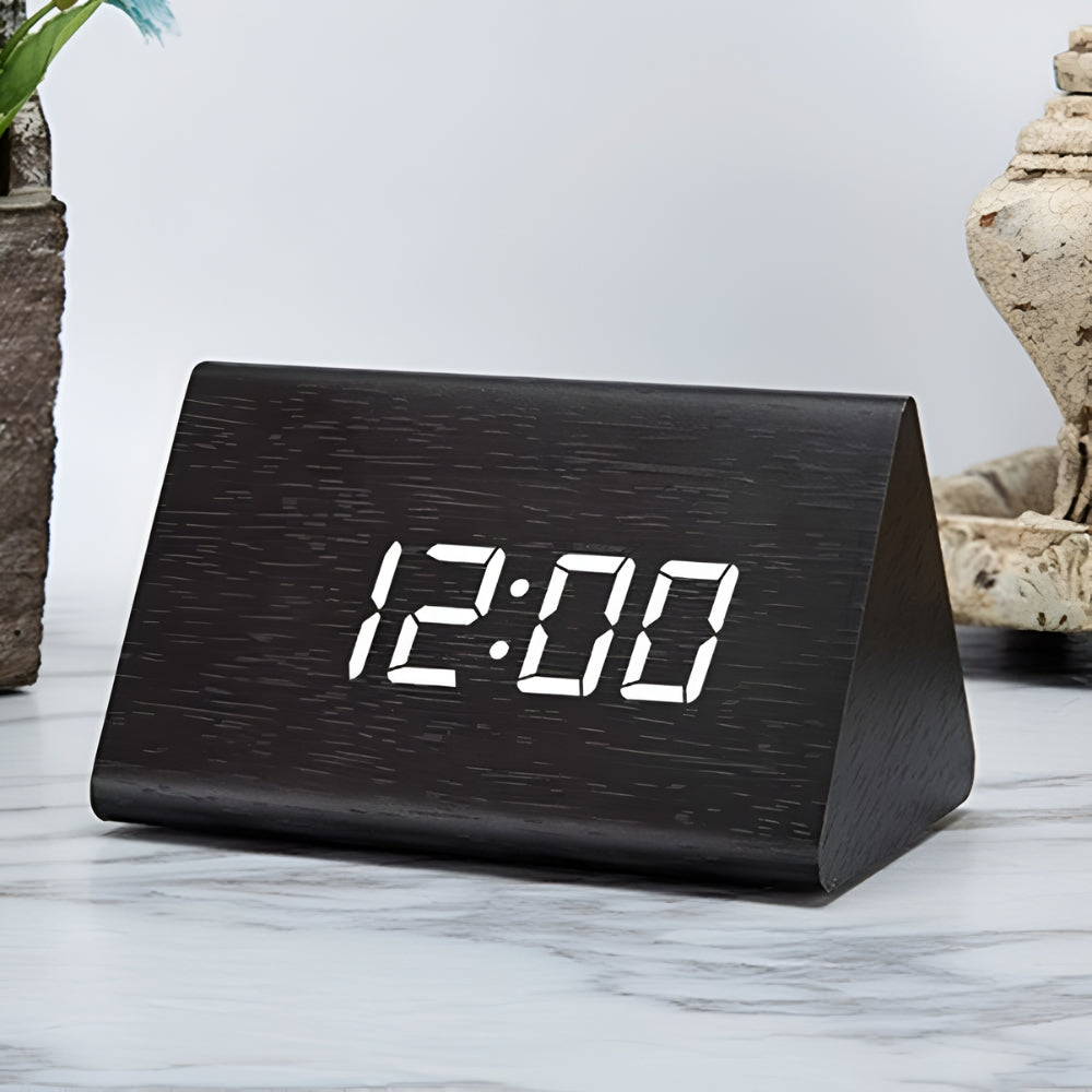 Elora Wooden LED Alarm Clock Digital Display