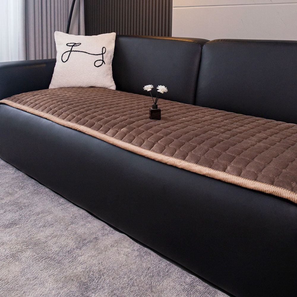 Minimalist Plush Quilted Couch Cover