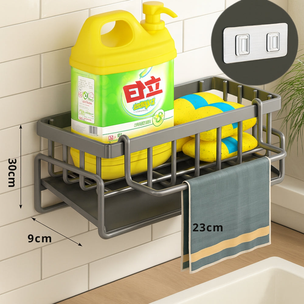 Wall Mounted Sponge Soap Dish Towel Rack
