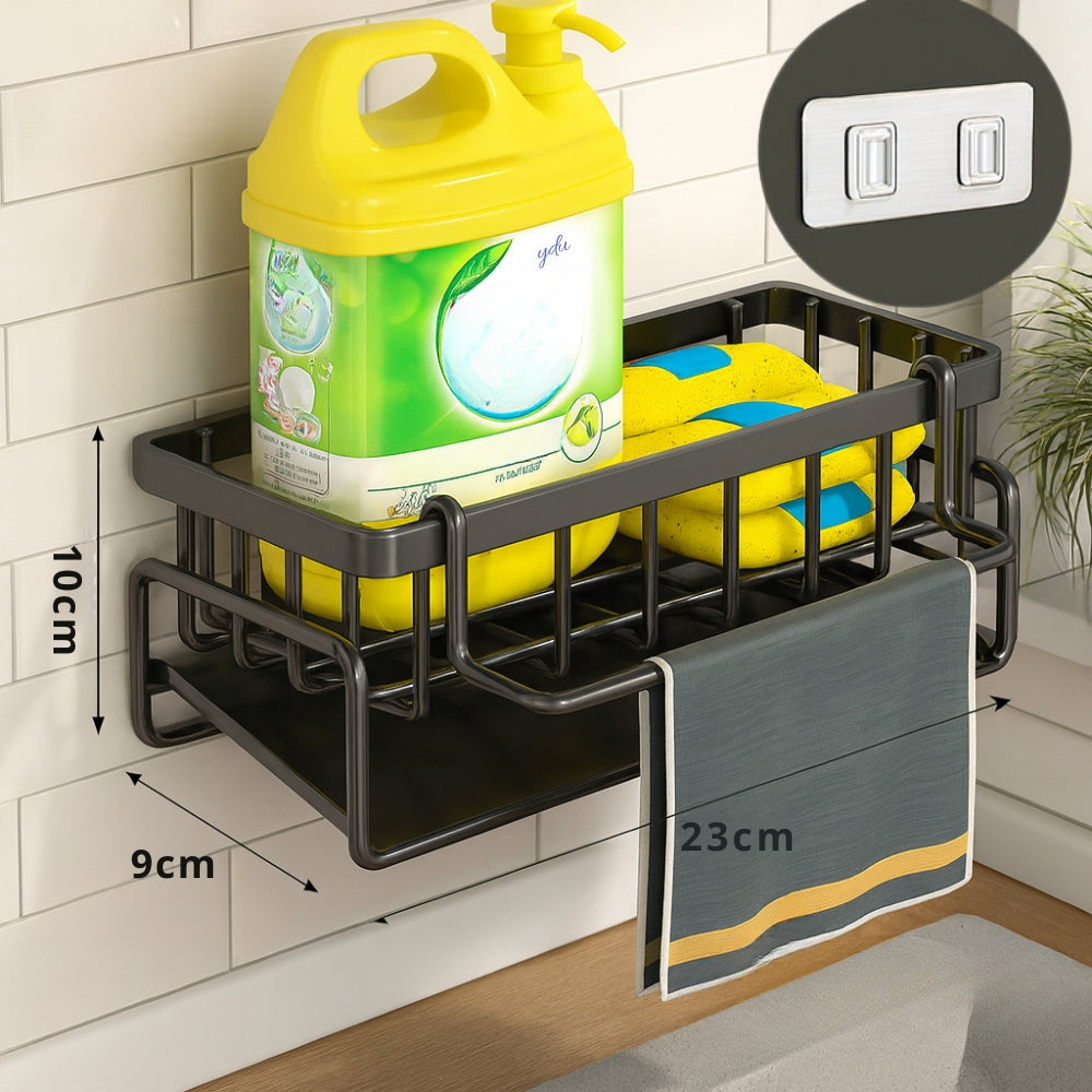 Wall Mounted Sponge Soap Dish Towel Rack