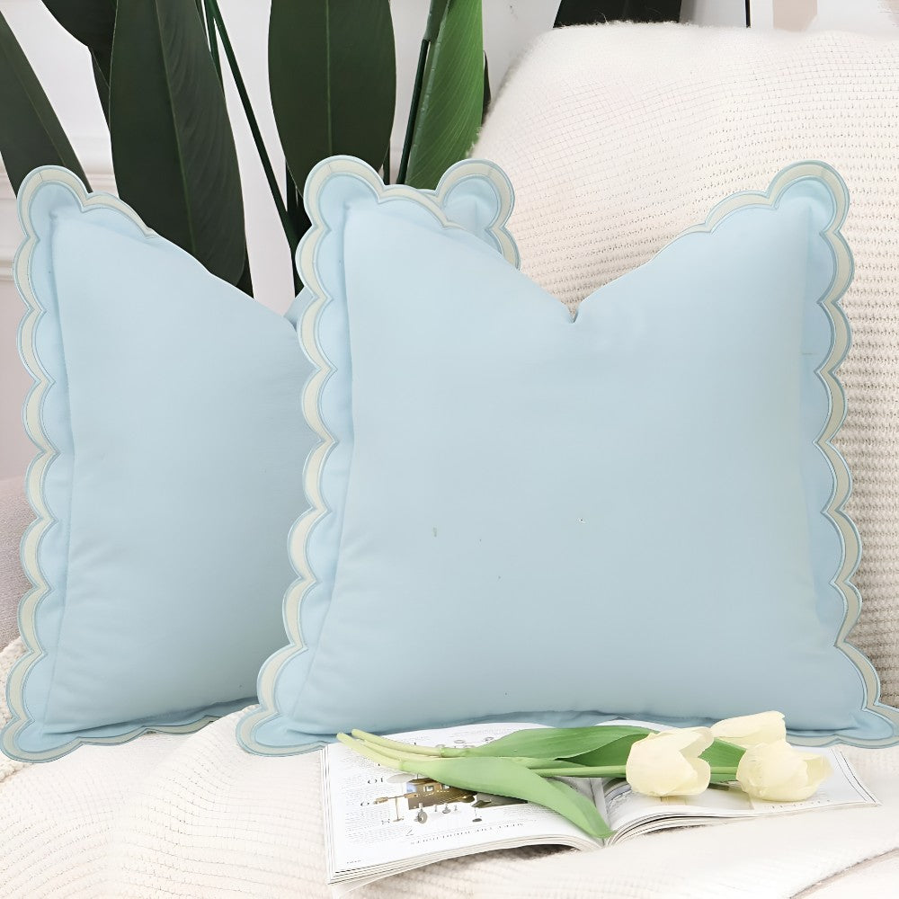 Wave Edge Cotton Cushion Cover