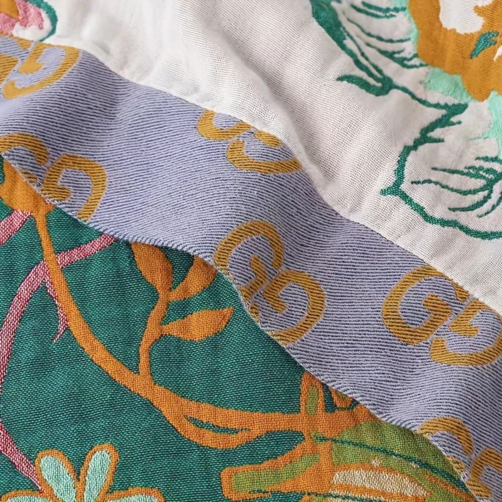 Wildflower Botanical Reverie Cotton Blanket
