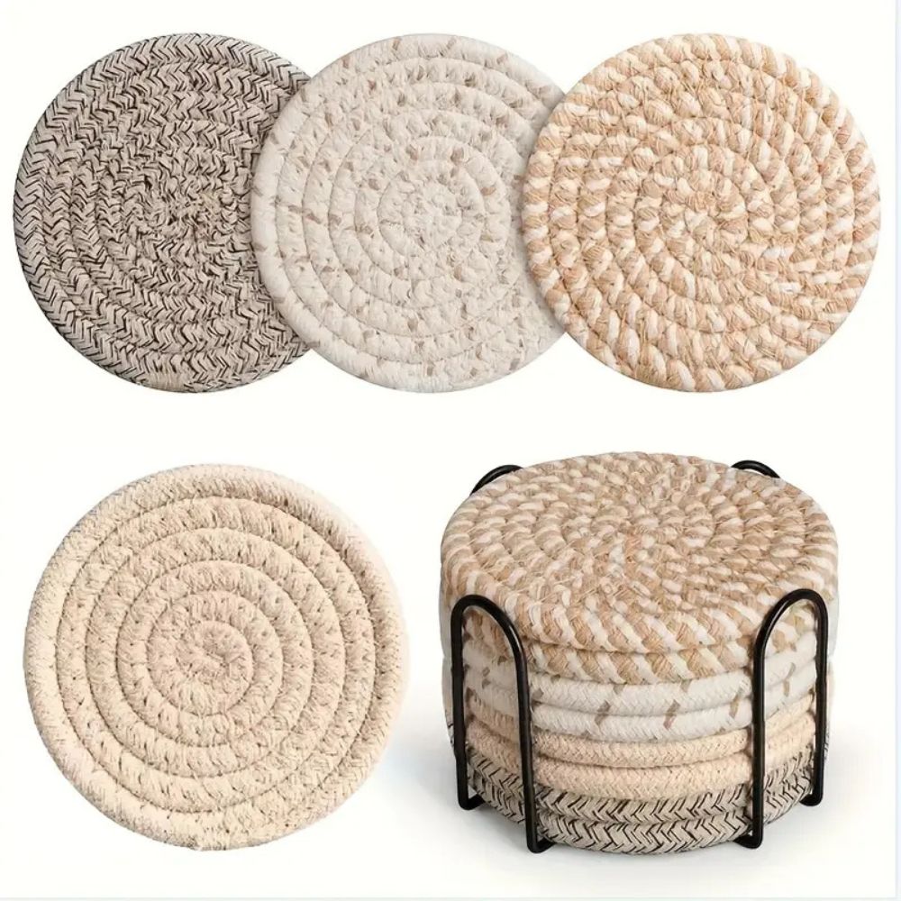 Woven Whirl Coaster Set
