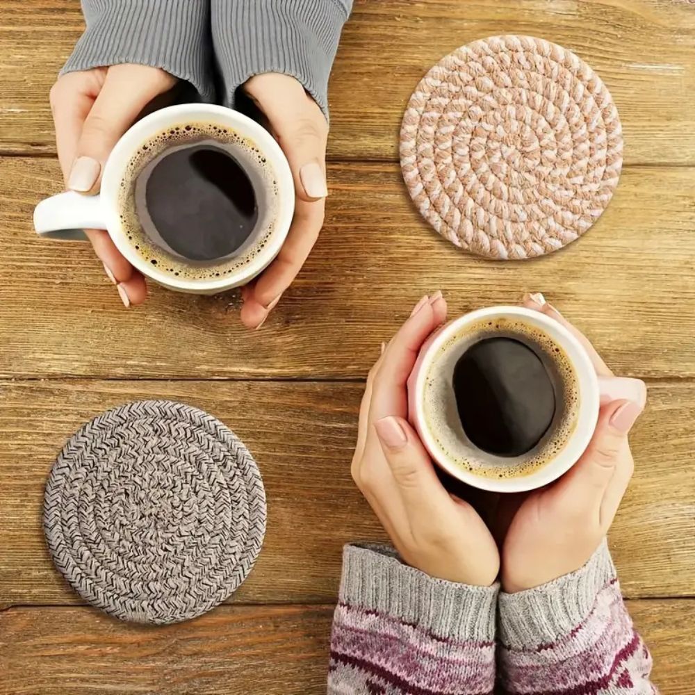 Woven Whirl Coaster Set