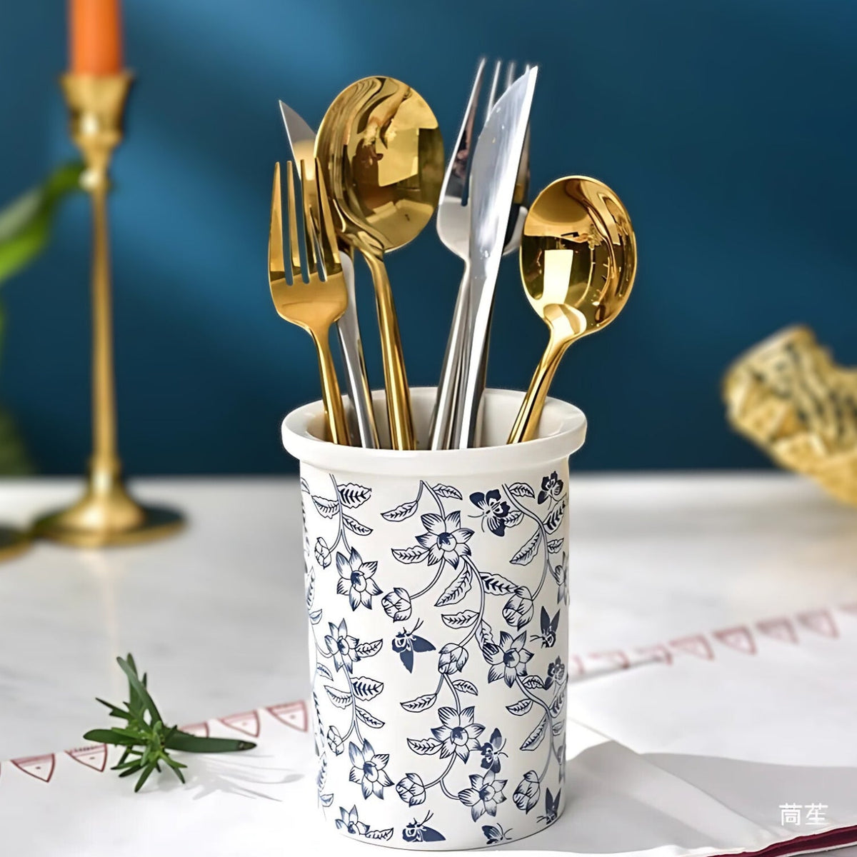 Bloomfield Ceramic Utensil Holder Crock