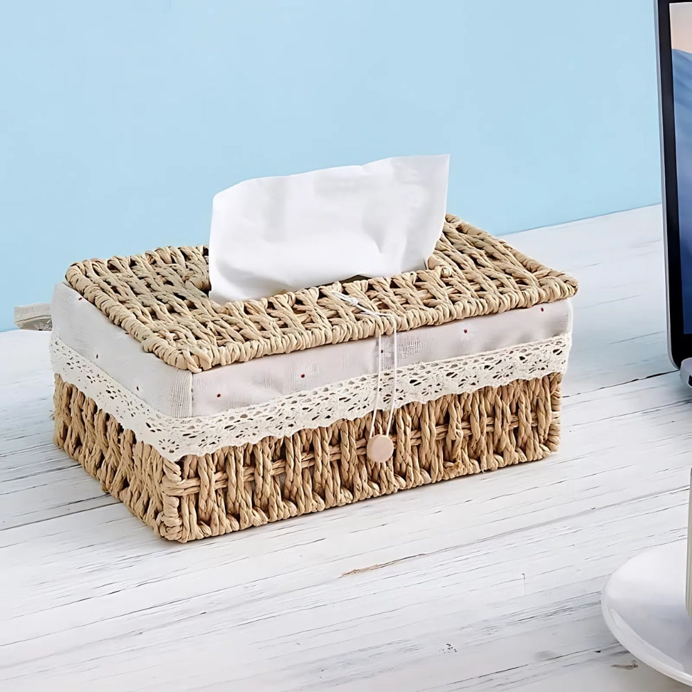 Lunor Braided Woven Tissue Box