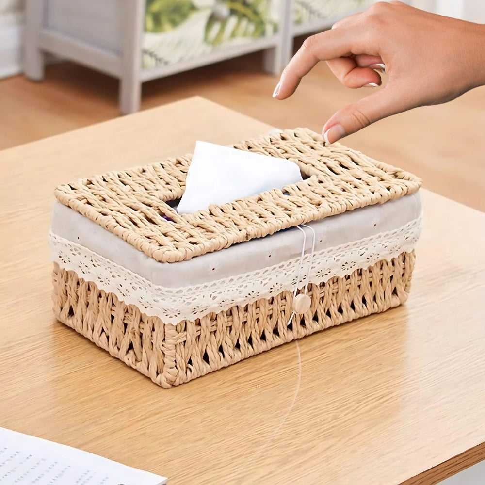 Lunor Braided Woven Tissue Box