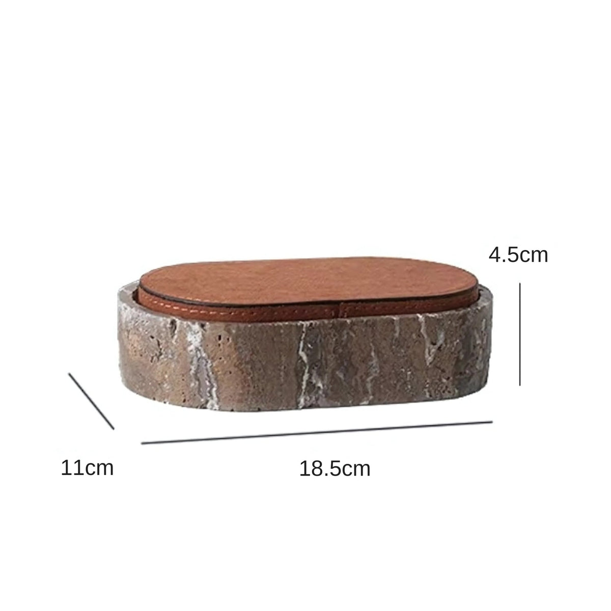 Marble Leather Lid Jewelry Storage Box